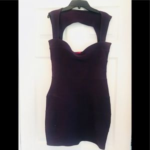 Dark purple bodycon dress